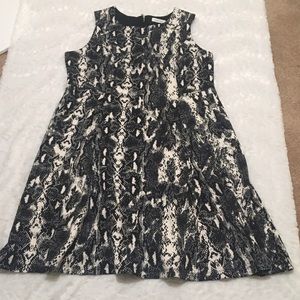 Calvin klein black snakeskin career dress 20/22